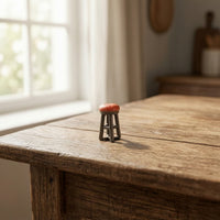 Miniature Bar Stool Metal 1:64 Scale Stool Contemporary for Scene Building