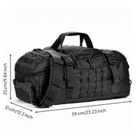 Travel Duffel Bag Water-Resistant Duffel Bag with Backpack Straps Multi-Functional for  , Weekend Getaway