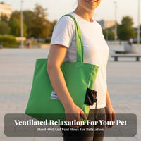 Lightweight Canvas Cat Shoulder Bag Adjustable Straps Legs out Pet Carrier Breathable Cat Carrier Tote Bag Sturdy Material for Small Dog Owners, Travel, Walking, Outdoor, Vet Visits