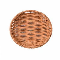 Woven Snack Basket Low-Sided Serving Tray Multi-Purpose