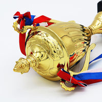 Zinc Alloy Football Trophy, Creative Design, Custom Logo Available