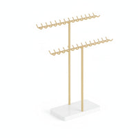 Jewelry Display Stand Metal Frame Countertop Jewelry Stand Base Vertical Necklace Holder for Boutique