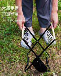 露营铁艺折叠垃圾架家用厨房野炊烧烤多功能收纳支架垃圾桶户外