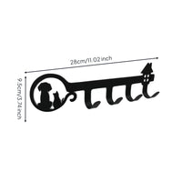 Key Hook Rack Sturdy Wall Key Holder Long-Lasting for Entryway, Office