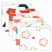 6 Pieces Folders with 1/3 Cut Tab Sturdy File Folder with Tabs Bulk for School