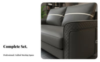 Modern Design 3-Seater Sofa and Coffee Table Set Minimalist aesthetic 3-Seater Sofa Professional Look Office Furniture Padded Armrests for Corporate Clients, Adults, Reception Area, Waiting Room
