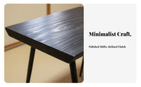Natural Edge Perimeter Log Table Rustic Minimalist Design and Design Household Furniture Carbonized Finish Multifunctional