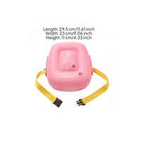 Plastic Buckles Inflatable Back Buoyancy Aid Pink and Yellow PVC Back Buoyancy Aid Smooth Molded Surface Swimming Aid Raised Center Panel for Pool