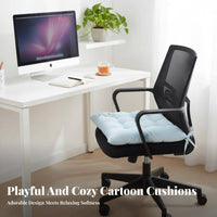 Cartoon Monster Seat Cushion Soft & Comfortable Non-Slip Seat Pad Thickly Padded Tufted Chair Cushion for Kids, Students, Office, Bedroom, Classroom