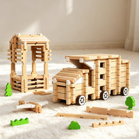 Luban Mortise and Tenon Building Blocks Wooden DIY Educational Toy for Kids