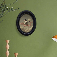 Oval Wood Photo Frame Wooden Look Tabletop Photo Holder Rustic Charm for Table