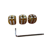 3 Pieces Dice Guitar Knob Marbled Dice Control Knob Compact Instrument Parts for Guitarists
