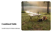 Folding Table and Chair Set Foldable Portable Picnic Set Easy Assembly Portable Camping Table for Picnickers, Families, Travel, Backyard, Beach