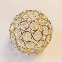 Metal Crystal Shade Decorative Glass Lamp Cover Crystal Lampshade Easy to Clean Spherical Overhead Shade
