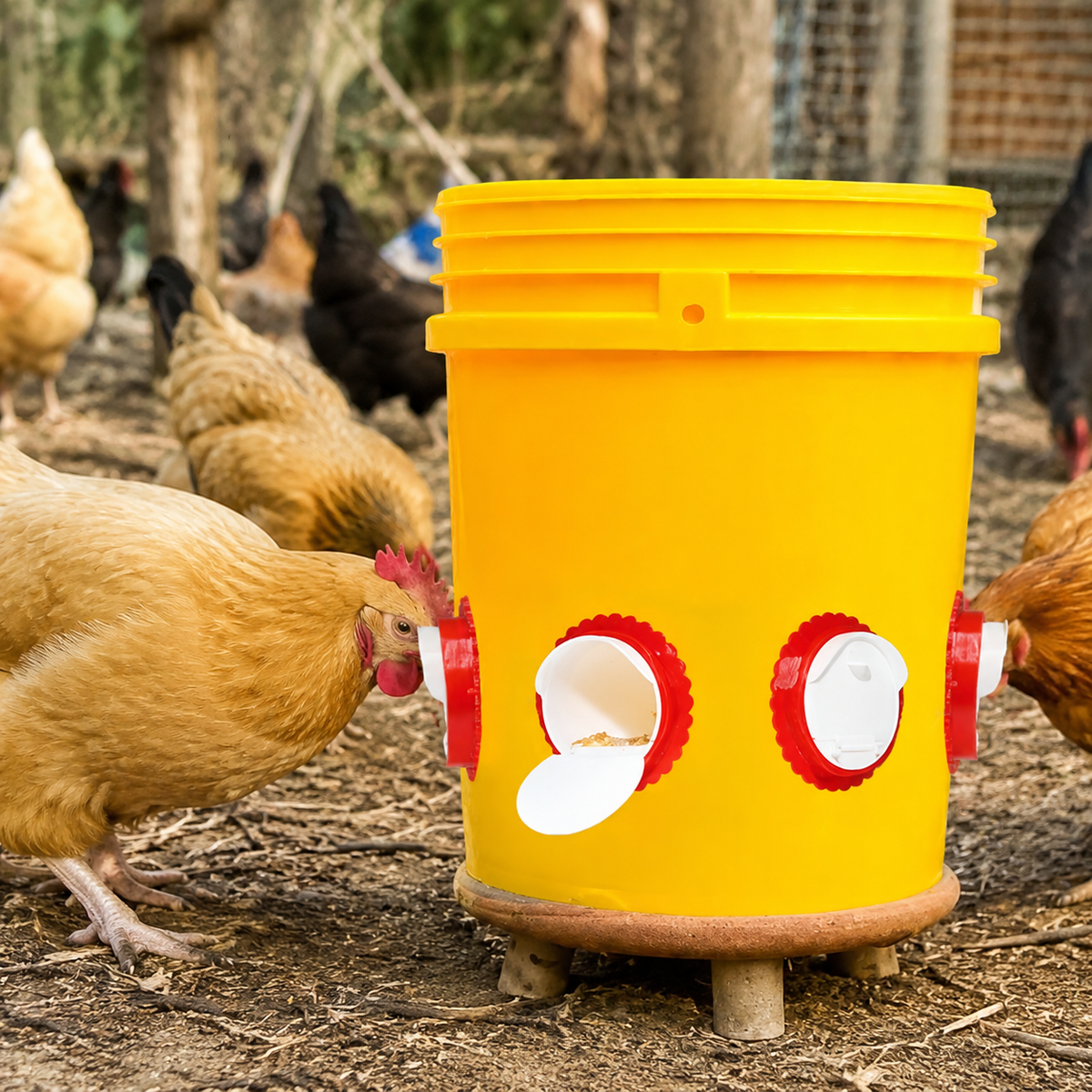 Automatic Chicken Feeder 10L For Poultry Farmers Home Use Plastic Automatic Feeder Chick Feeder