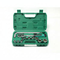 Full Polish Chrome Socket Wrench Kit Socket Set with Case Organized Ratchet Set Compact for Mechanics