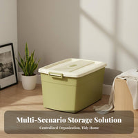 Rolling Underbed Box With casters Storage Container Stackable for Closet, Renters