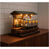NYC Metro Model Light Unique Shape Metro Train Lamp Warm Radiance for Urban Fans