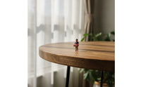 Miniature Child with Toy Car Hand-Painted Standing Boy Figure Tiny Figurine for Hobbyists, Collectors