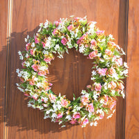 Cherry Blossom Wreath Long-Lasting Artificial Flower Wreath Great Gift