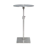 Adjustable Side Table Stainless Steel Sofa Side Table Stable for Living Room