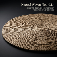Oval Handwoven Jute Mat, Braided Jute Round Rug, Jute Floor Mat for Entryway, Bohemian Decor Enthusi - Image 2