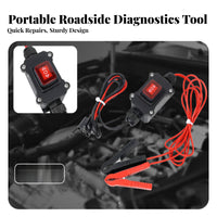 Compact Motor Test Reset Tool | Insulated jaw Clips, rigid-housing Body, Automotive Motor Tester, for Bench Testing