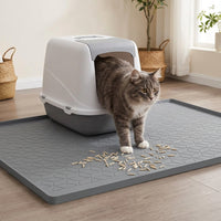 Silicone Pet Mat and Dog Mat with Honeycomb Texture, Non-Slip Cat Mat for Food, Pet Feeding Mat with Raised Edge for Spotless Floors