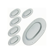 6 Pieces Oval Trunk Floor Drain Plug Metal Trunk Drain Hole Cover Matte Stamped for Car Owners, Mechanics