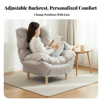 Upholstered Armchair airyLike Comfort Tufted Reclining Armchair Heavily Paddinged Versatile Use for Adults, Students, Balcony