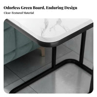 two-levellevel Square Accent Table Modern Design Nightstand adaptable for Small Spaces