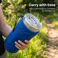 Camping Sleeping Mat, Aluminum Foil Foam Roll Mat for 1-2 People, Lightweight Beach Picnic Mat - Image 4