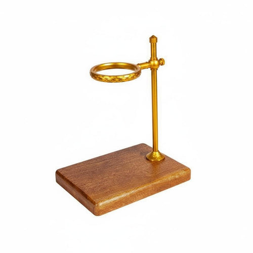 Coffee Brewing Stand Height Adjustable Platform Solid Sapele Wood Base Aluminum Alloy Dripper Shelf Detachable Holder Suitable for Office Kitchen Home Bar