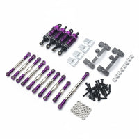 1/16 Scale RC Car Modification Kit Construction Metal Shock Absorber and Link Rod Set Easy Installation for Rough Terrain