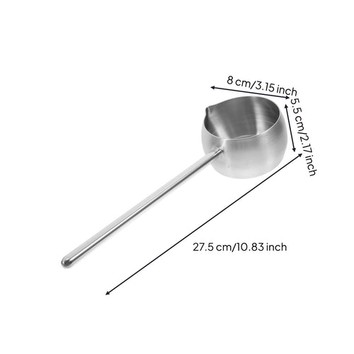 Hot Oil Pouring Ladle Heat-Resistant Long Handle Soup Spoon Easy to Clean