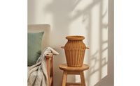 Woven Vase Imitation Rattan Display Basket Urn-Shaped for Tabletop