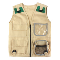 Source Factory Outdoor Adventure Children's Role-Play Costume Explorer Vest and Bag Set