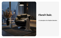 Rotating Armchair Designer-Inspired Lounge Chair Minimalist Design Ergonomic Comfort for Adults, Homeowners, Living Room