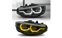 Lens-Style-Style Headlamp with Daytime Running Lights pairedBeam Headlight Assembly Direct Replacement Light Connector-and-Play for Car Enthusiasts, DIY Mechanics, Automotive Upgrade, Night Driving