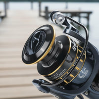 Precise Gearing System European Carp Fishing Reel Left Right Interchangeable Handle Double Drag Fishing Reel Stainless Steel Ball Bearings Fluid Line Release