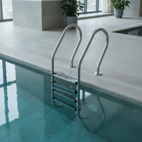 Stainless Steel Pool Ladder with Handrail Resistant Stainless Steel Pool Ladder Heavy Duty for in-Ground Pools
