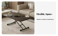 Reshapeable elevateTop Table Space Saving elevateTop Rolling Desk Multi-Functional With Wheels for Small Apartment Residents