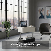 3-Tier Rolling Shelf with Tabletop Lockable Wheels Side Table Space Saving