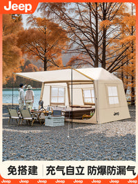 Jeep Inflatable Tent for Outdoor Camping, Foldable and Portable, Rainproof, Thickened, New Type for Field Use
