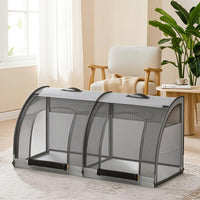 Pets Travel Dog Crates with Waste Tray Breathable Foldable Dog Crates Secure Car Kennel for Camping