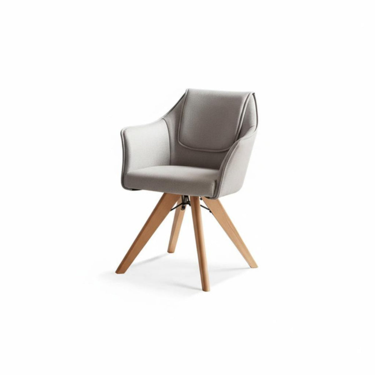 Upholstered rotate Chair Highresilient pad Accent Armchair sturdy Wood Legs Minimalist Design for Adults, Balcony, Home Office