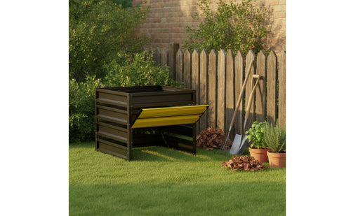 Compost Bin with Pull-out Door Open-Top Compost Bin with Door Spacious for Yard