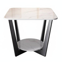 Curved Based Side Table Light Luxury stylish Household Furniture Space-Saving adaptable for Living Room