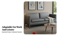 Modern Design Curved Loveseat and Armchair Group Minimalist & design Reception Seating Comfortable Seats Lounge Set adaptable configuration for Business Owners, Office Managers, Interior Designers, Lobby, Living Room, Apartment