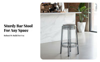 Transparent Bar Stool Minimalist aesthetic Counter Chair Modern Design for Pub, Cafe